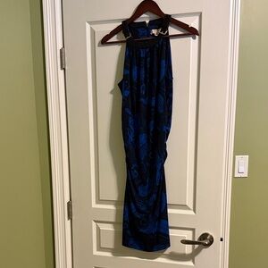 MICHAEL Michael Kors Black and Blue Maxi Dress